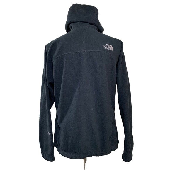 The North Face Jacket Womens M Black Windwall Full Zip Fleece Hooded Thermal TNF - Picture 3 of 14